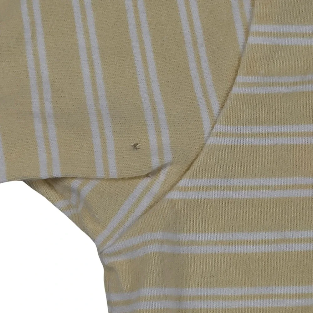 Vintage Tykes by Carters Yellow Striped Duck Footed Sleeper 6-9 Months Snaps